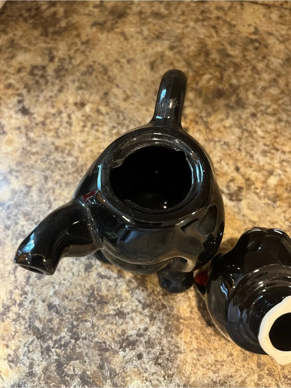 Vintage Ceramic Black Cat Teapot 1.5 Cup